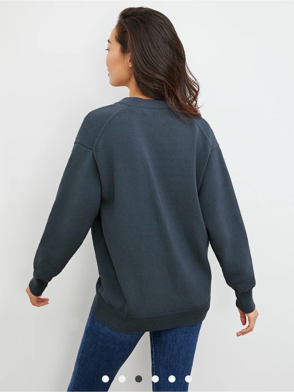MM lafleur cookie cardigan sleek indigo size small - Picture 2 of 7
